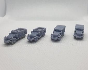 4 x N-Gauge M3 Scout Cars - WW2 American - suitable for N-scale railways