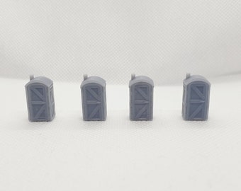 8 baños portátiles en escala N: adecuados para ferrocarriles en escala N