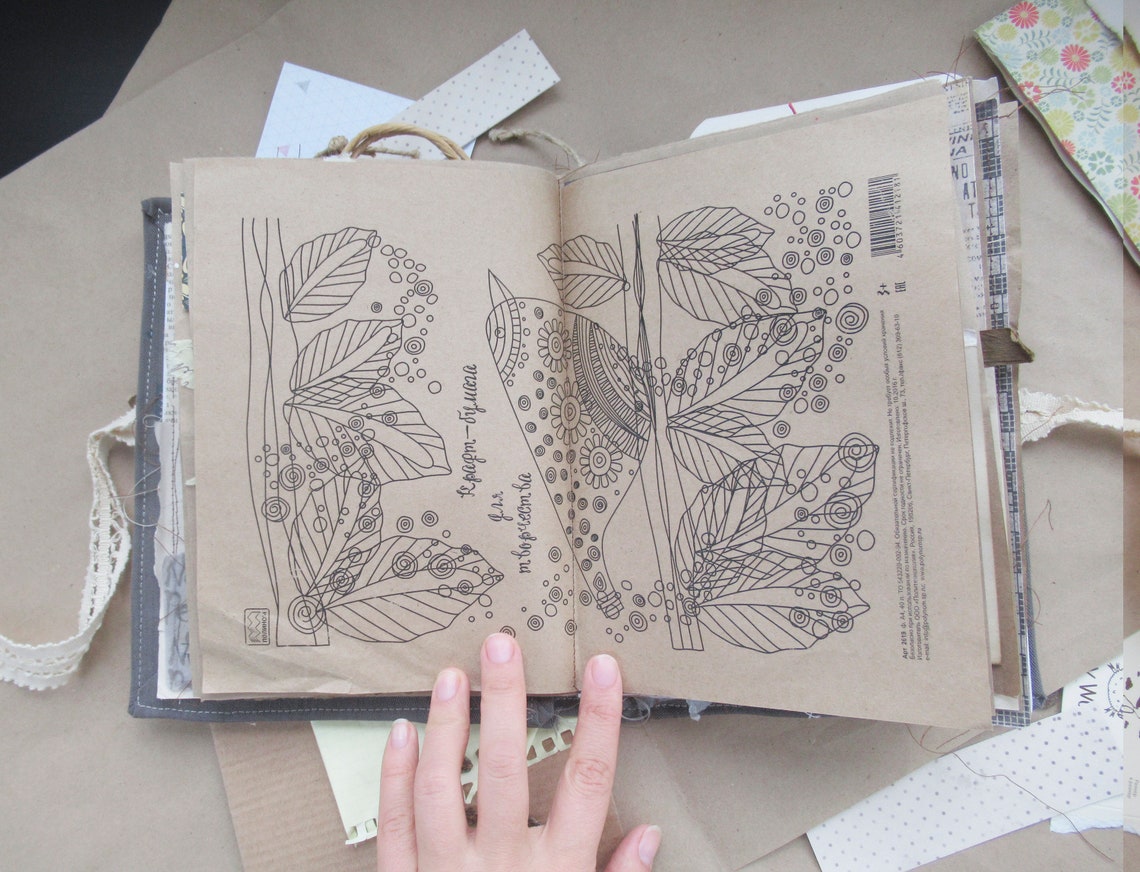 Junkbook junkjournal softbook notebook artbook handmade Etsy