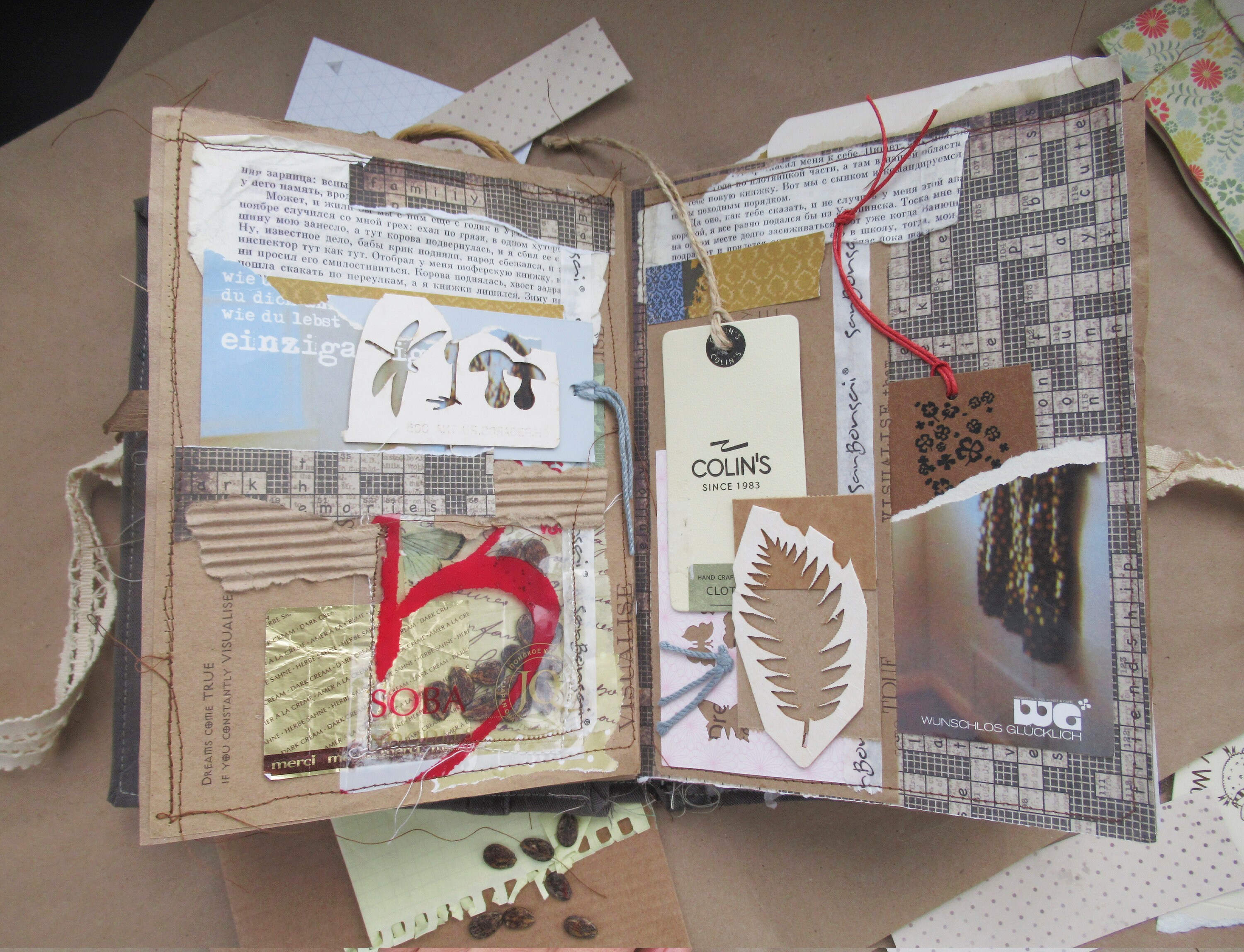 Junkbook junkjournal softbook notebook artbook handmade Etsy