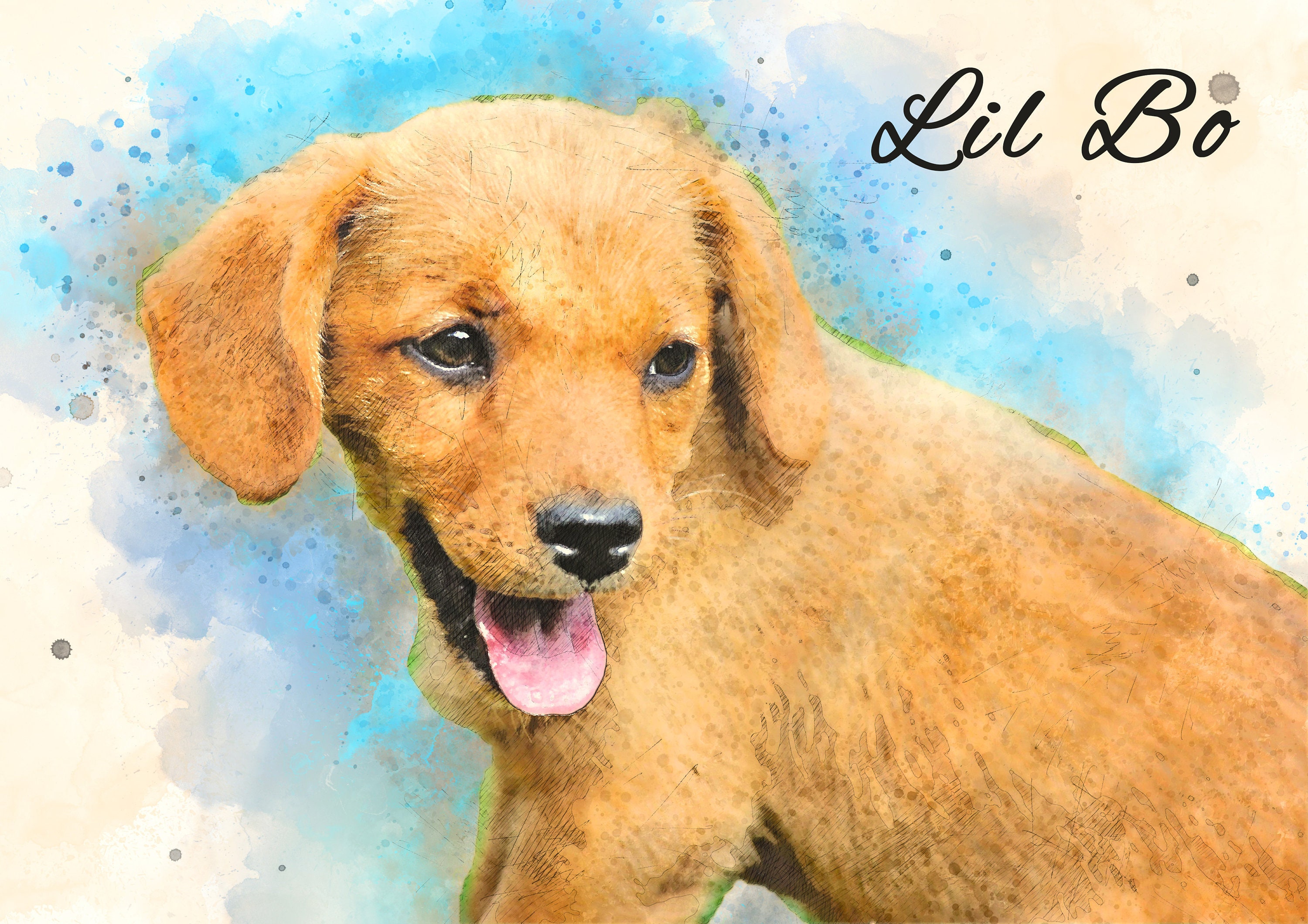 Handgemaltes Hunde Portrait Benutzerdefinierte Portrait Hund Etsy