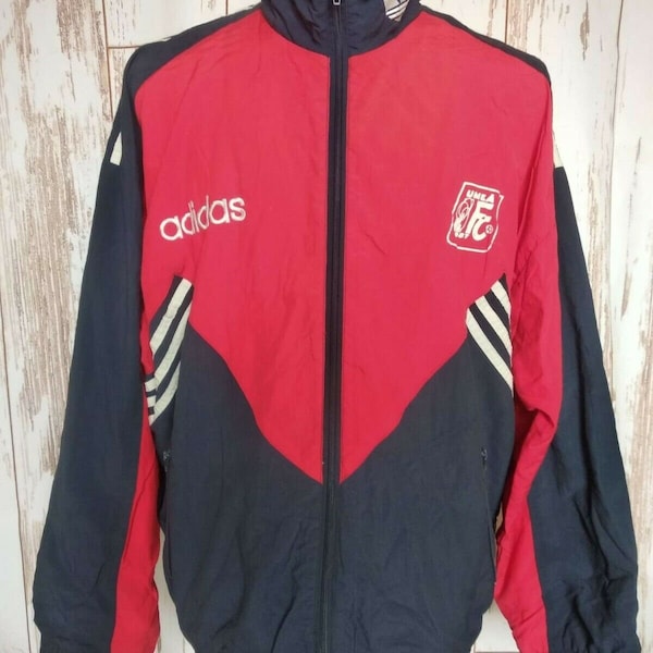 FC Umea Adidas Vintage Sweden Football Jacket Soccer Tracksuit Size XL