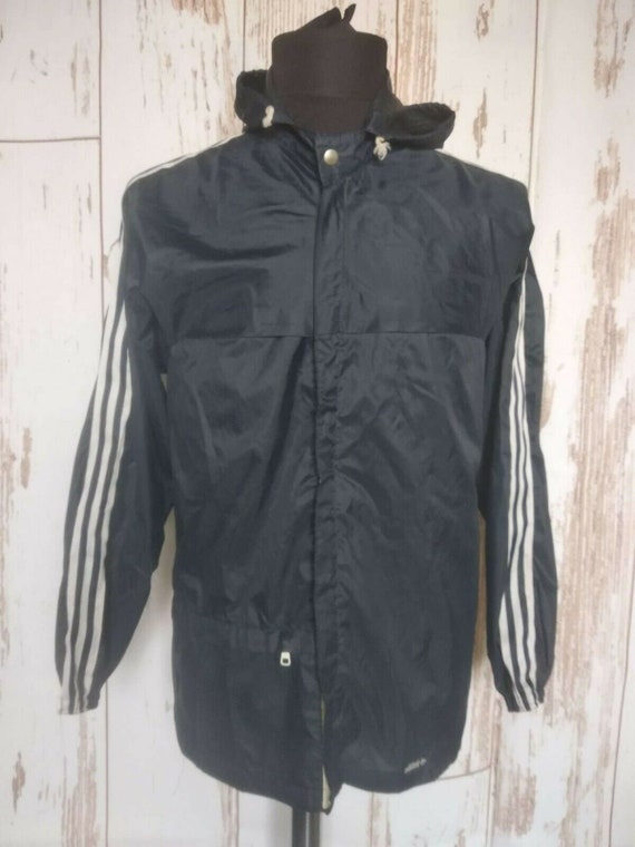 Adidas Vintage VENTEX Zip Rain Coat Hooded Jacket Nylon Windbreaker Size S Etsy