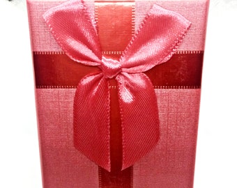 Geschenkbox für Schmuck 7x9cm glänzend rot