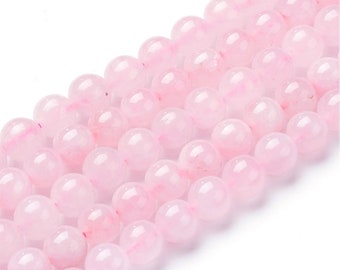 Perles en Quartz rose pierre gemme 4mm 6mm 8mm