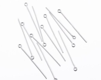 100 eye rods or flat rods stainless steel steel color