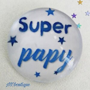 Cabochon Super Papy verre 30mm 25mm 20mm