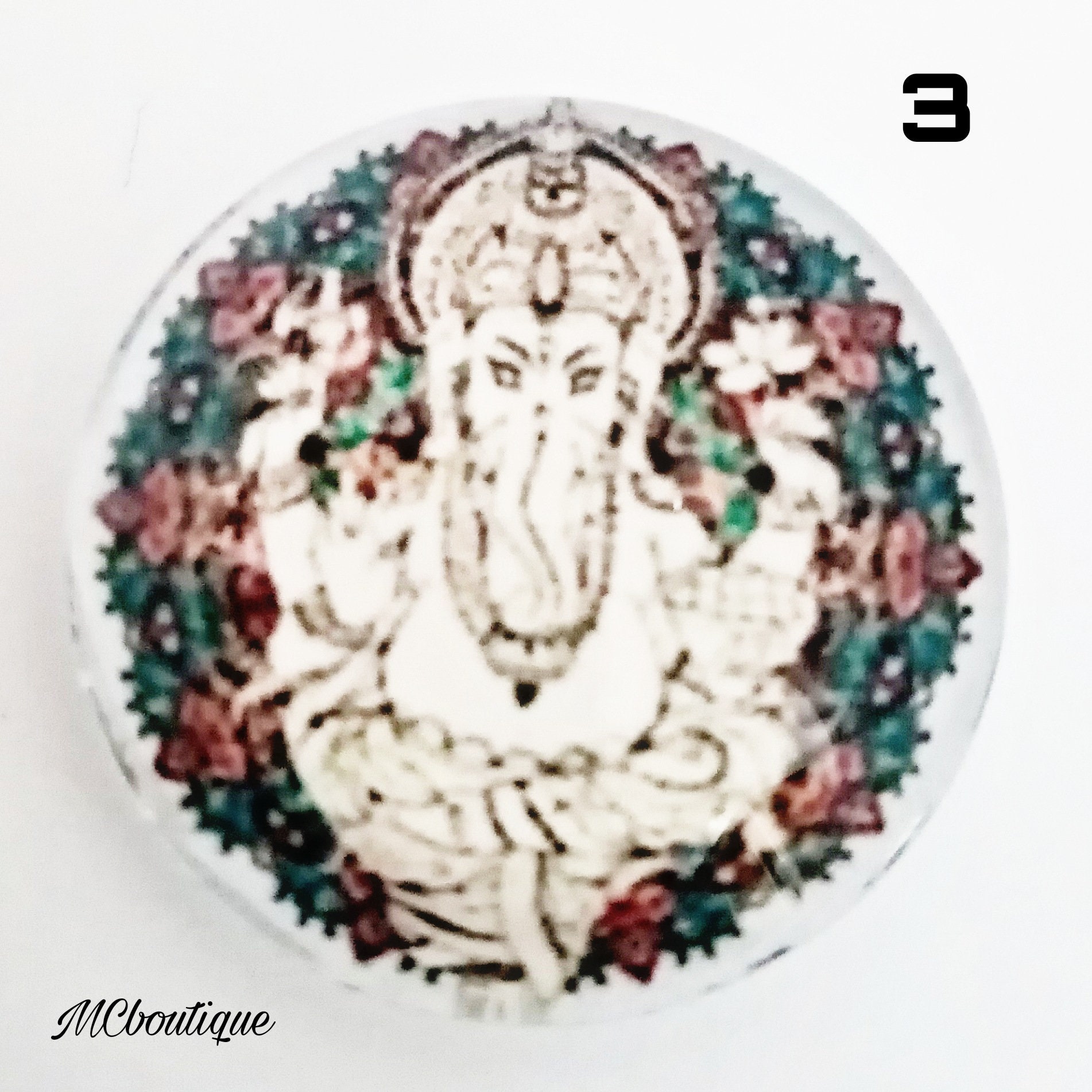 Cabochon Goddess Hindu glass 30mm 25mm 20mm 16mm 12mm