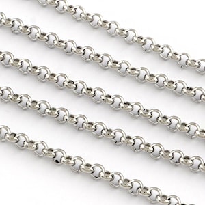 Rolo stainless steel chain 3x1mm