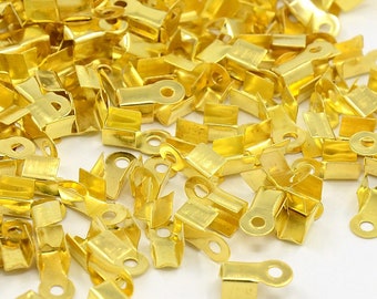 100 serre-fils métal doré cordon 4mm