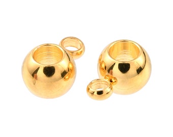 Gold or silver stainless steel bail