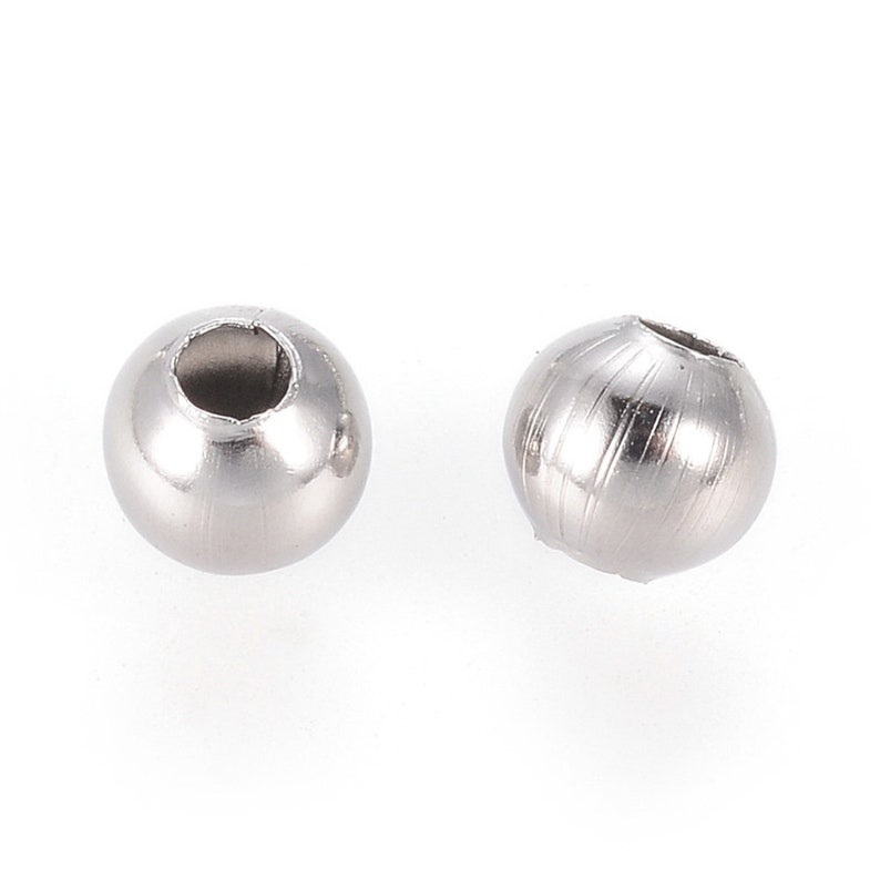 Stainless steel spacer beads 3mm or 4mm or 6mm image 2