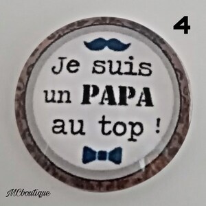 Cabochon Papa au Top verre 30mm 25mm 20mm 16mm 18x13mm image 1