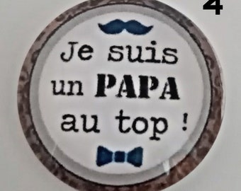 Cabochon Papa au Top verre 30mm 25mm 20mm 16mm 18x13mm