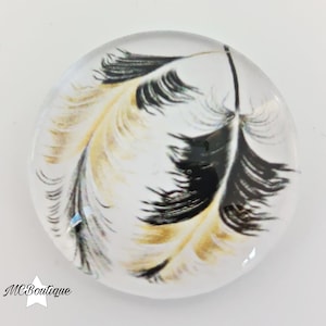 Cabochon plumes Style Boho verre 30mm 25mm 20mm 16mm
