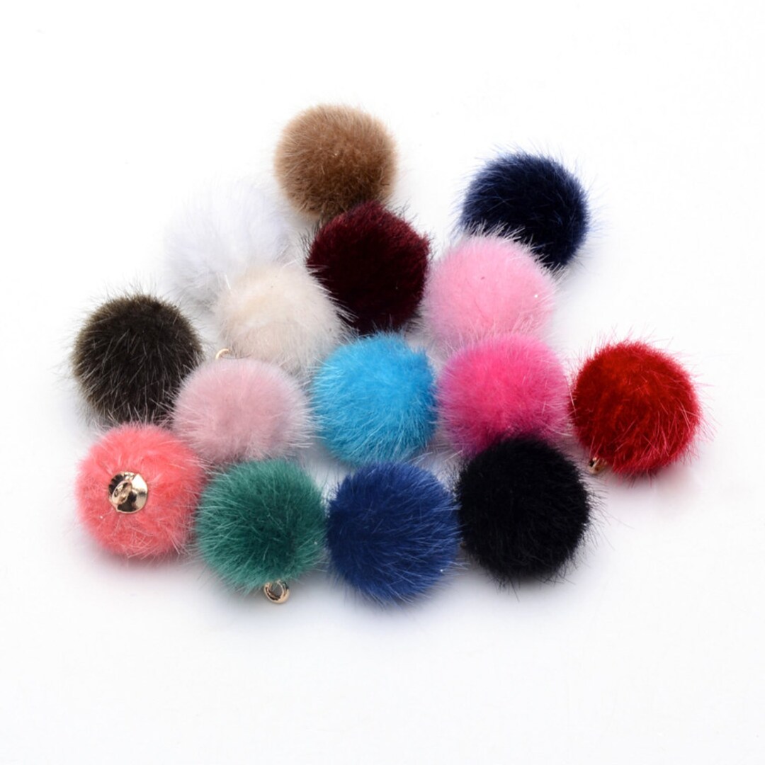 Eupneicu Pompon Colorati [100 Pezzi], 20mm Pom Pom Colorati, Per Artigianato Fai-Da-Te E Decorazioni Artigianali [Multicolore