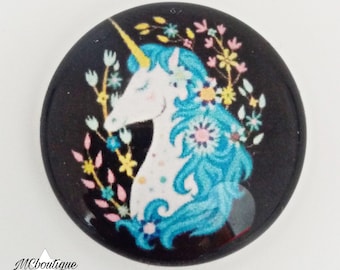 Cabochon Licorne verre 30mm 25mm 20mm 16mm 14mm 12mm 18x13mm