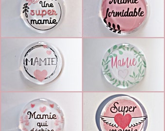Granny glass cabochon 30mm 25mm 20mm 16mm 14mm models of your choice