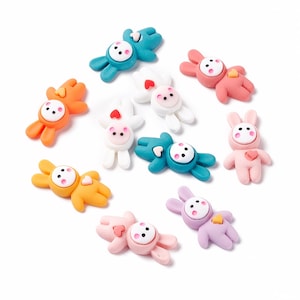 Cabochon lapin kawaii résine 29mm