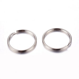 10 silver metal keyring clasps 25mm image 2