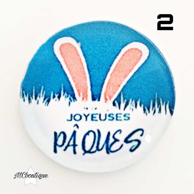 2 Easter cabochons 12mm glass