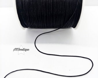 Round nylon cord 1mm black