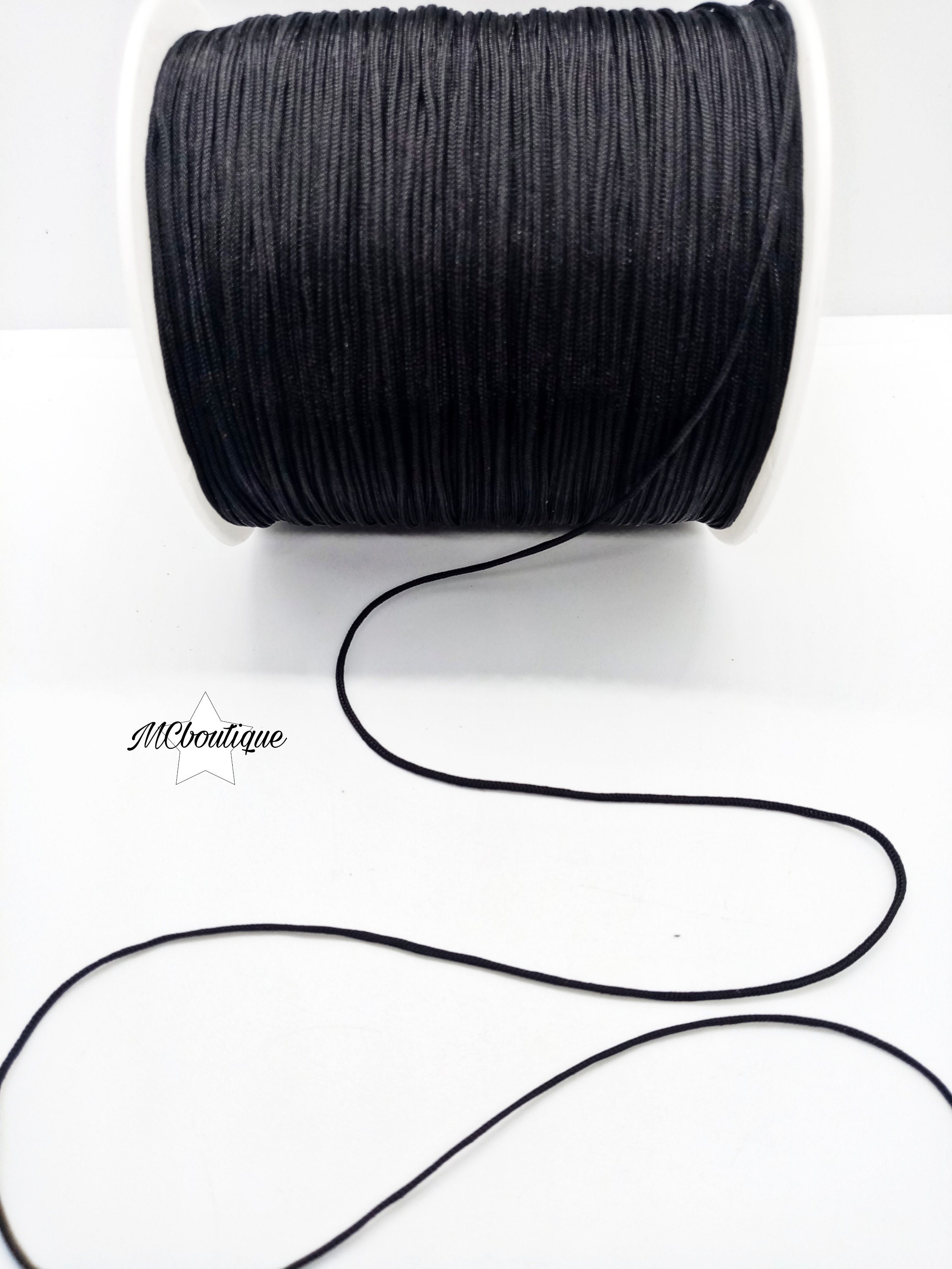 White Elastic Stretch Beading Cord ~Thread String 1.2mm Round 100 yard /  327-ft