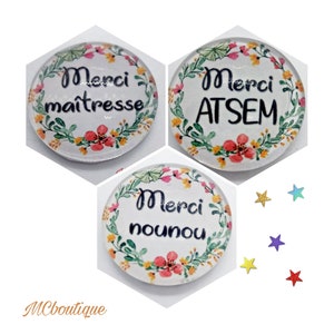 Cabochon Danke Herrin ATSEM Nanny Glas 30mm 25mm 20mm 16mm 14mm