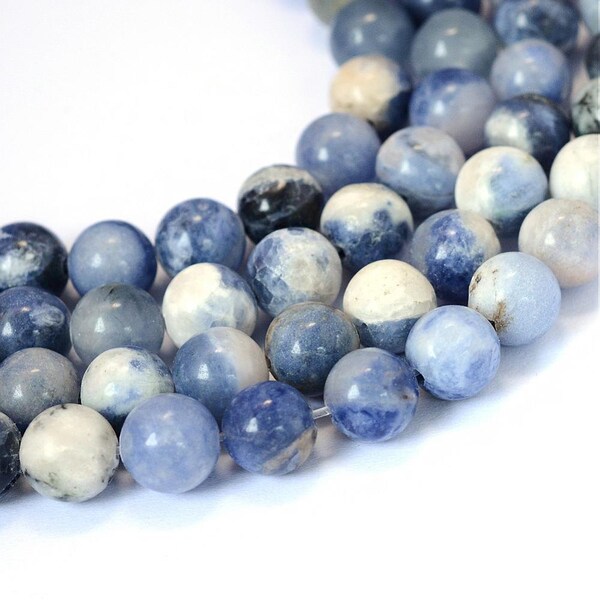 Perles en Sodalite naturelle pierre gemme 4mm 8mm