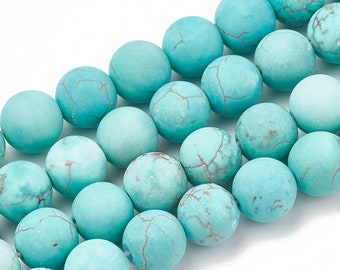 Perle en Turquoise naturelle pierre gemme 4mm 6mm 8mm