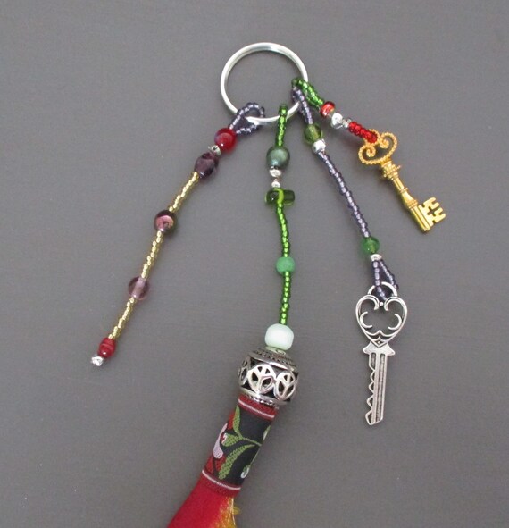 Unique Beaded Tassel Keychain/purse Charm Gift Etsy