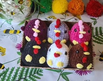 Süßes Häkeln Ostern Huhn Kuscheltier Bauernhof Plushie Geschenk für Kinder und Erwachsene in Vielen Farben erhältlich
