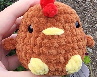 Pollo de Pascua de peluche tejido a crochet hecho a mano • Juguete de granja grande y suave • Regalo de canasta de Pascua • Decoración de primavera • Regalo para niños y coleccionistas