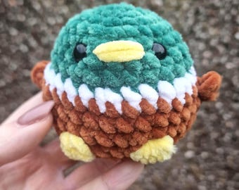 Handgemachte Stockente Plüschtier - Ostern häkeln Amigurumi Ente - UKCA getestet und Stofftier - Niedliches Mini Enten Geschenk