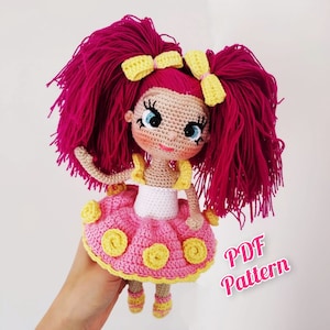 Crochet doll pattern, Amigurumi doll pattern, Crochet baby doll pattern 9,84 inch (25 cm) (ENGLISCH only)