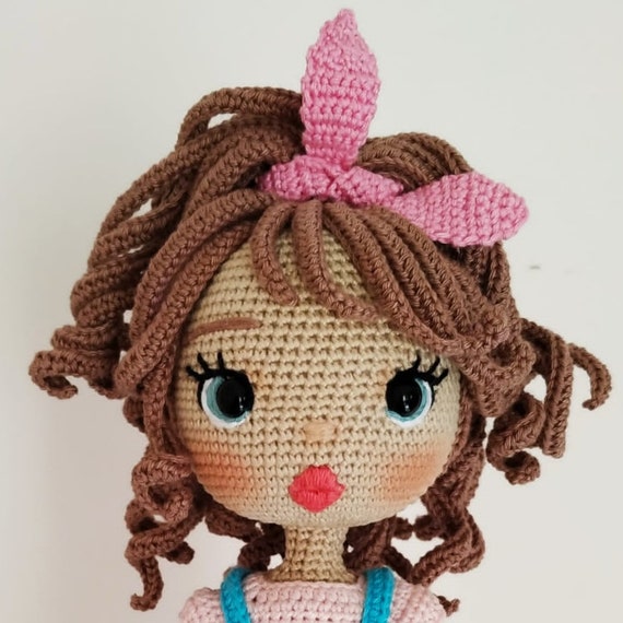 Crochet doll pattern, Amigurumi doll pattern (English, Deutsch