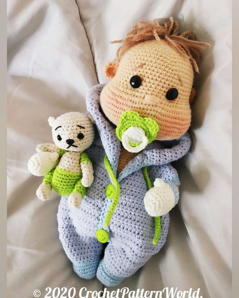 Crochet doll pattern Crochet Baby doll patterns Amigurumi Etsy