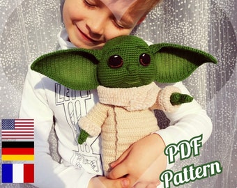 Baby Alien crochet pattern, Amigurumi Baby Alien pattern (English, Deutsch, Français)