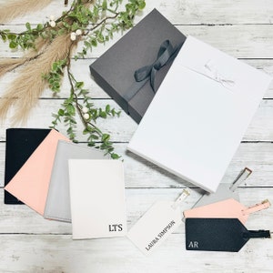 Passport and Card Holder Travel Passport Holder & Luggage Tag, Travel Wallet - gifts for her gifts for him, solo travel gift, first passport