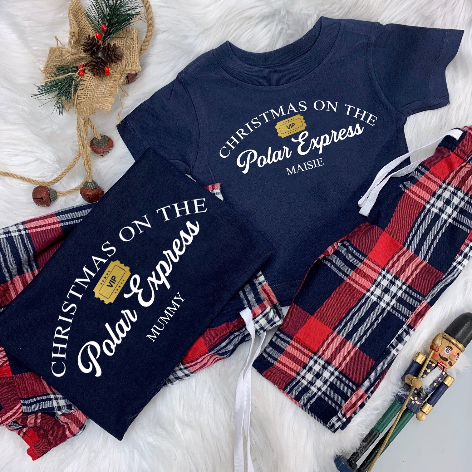 2022 Pajamas For Christmas 2022 Polar Express Small Token Matching Family Christmas | Etsy India
