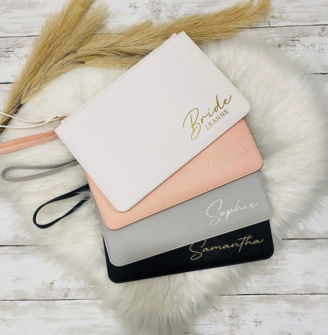 Personalised Christy Clutch, Bridesmaid Bag, Maid of Honour