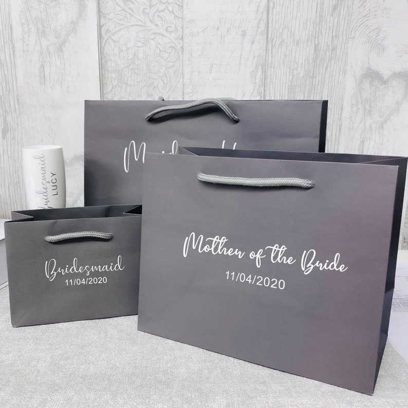 Personalised Gift Bags 3 Sizes Best Man Groomsman Groom Gift Bag Bridesmaid Proposal Best Friend Gift Fathers Day Retirement Gift image 4