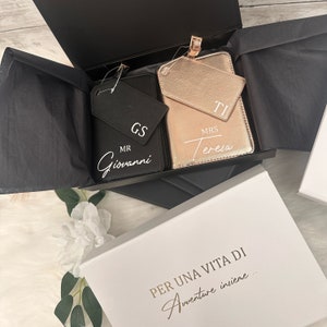 Personalised Passport Holder & Luggage Tag,  Travel Wallet - Wedding Gift, Mr Mrs Gift, Passport Holder, Car Holder, Travel Essentials