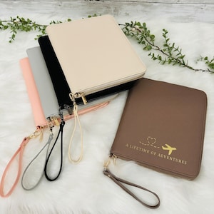 A Lifetime of Adventures Travel document wallet,  Personalised Travel organiser, Personalised Travel wallet, Travel case, Passport holder
