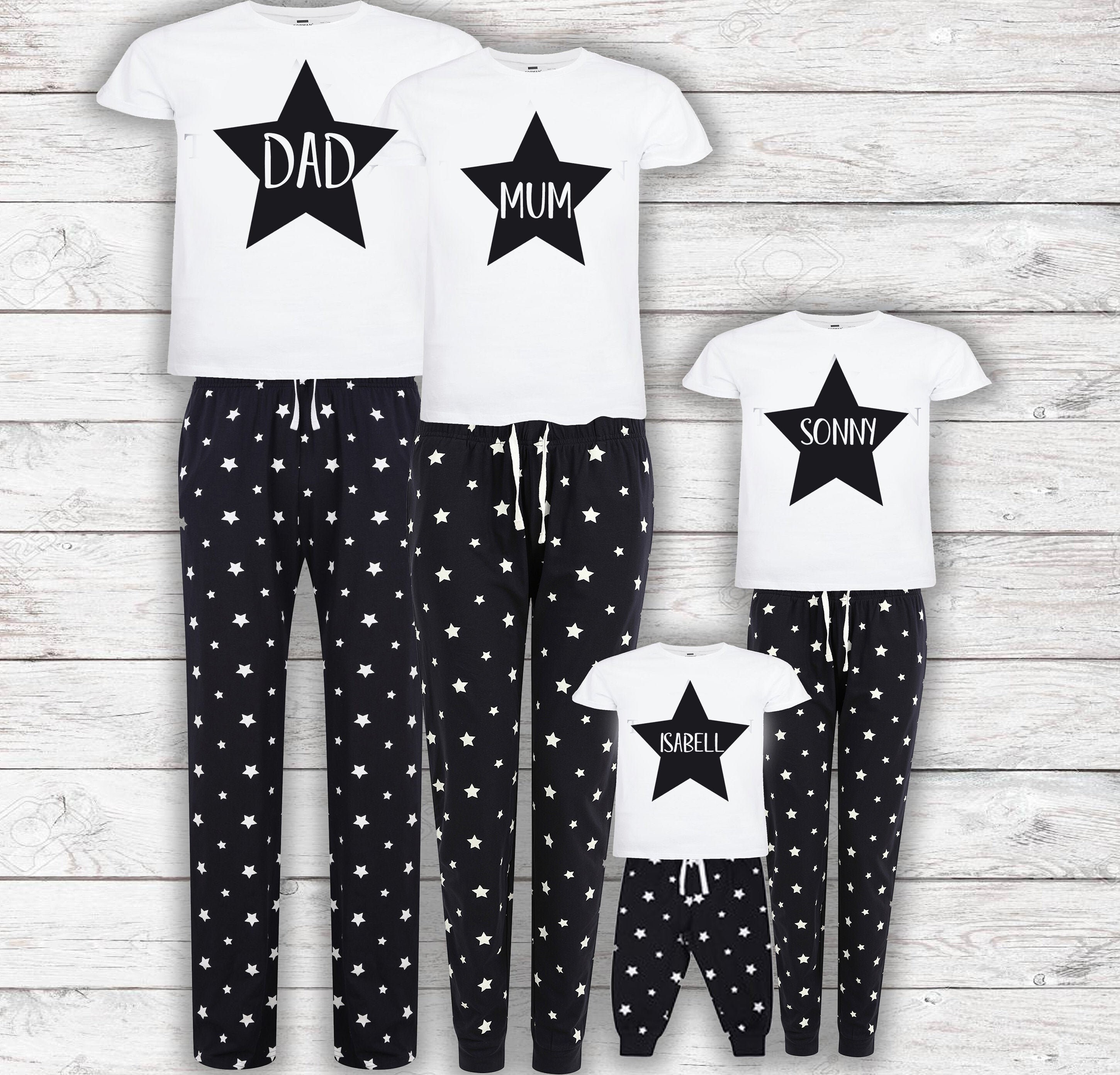 Matching Family Pyjamas Star Pj's Personalised pyjamas Etsy
