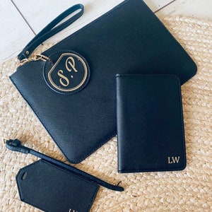 Personalised Josie Luxury Travel Set Weekender bag, Honeymoon Bag, Passport Holder & Luggage Tag, Bridesmaid Gifts, Honeymoon Gifts
