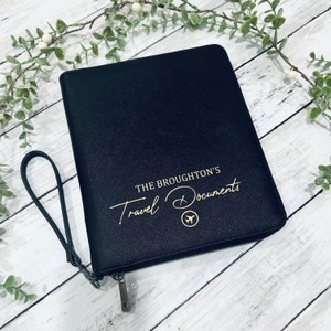 Luxury Travel document holder,  Personalised Travel case organiser, Personalised Travel Document Wallet, Travel Wallet, Passport holder