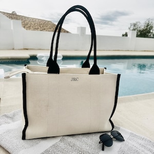 Personalised Travel Tote Bag, Ryanair Size Travel Bag, Personalised Beach Bag, Personalised Tote, Canvas Tote Bag, Holiday Bag, Honeymoon