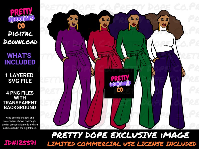 Download Clip Art Sublimation Design Afro Fashion Woman SVG Black Girl Art Black Woman SVG African ...