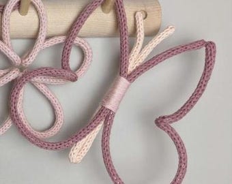 Butterfly - Wool/Wire Lettering - Name Tag - Decoration - Children's Room - Birthday - Gift - Personalized
